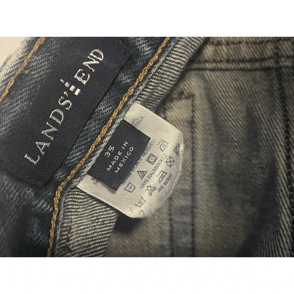Lands End Men's Dark Denim Jeans Size‎ 35x 33
